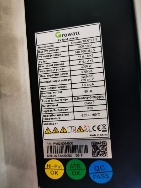 krężoły 7 inwerter growatt parametry